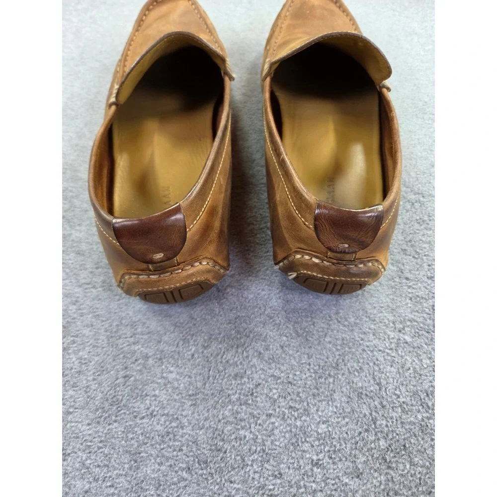 Cole Haan Brown Leather Driving Moccasins Loafers Men's Slip On Shoes